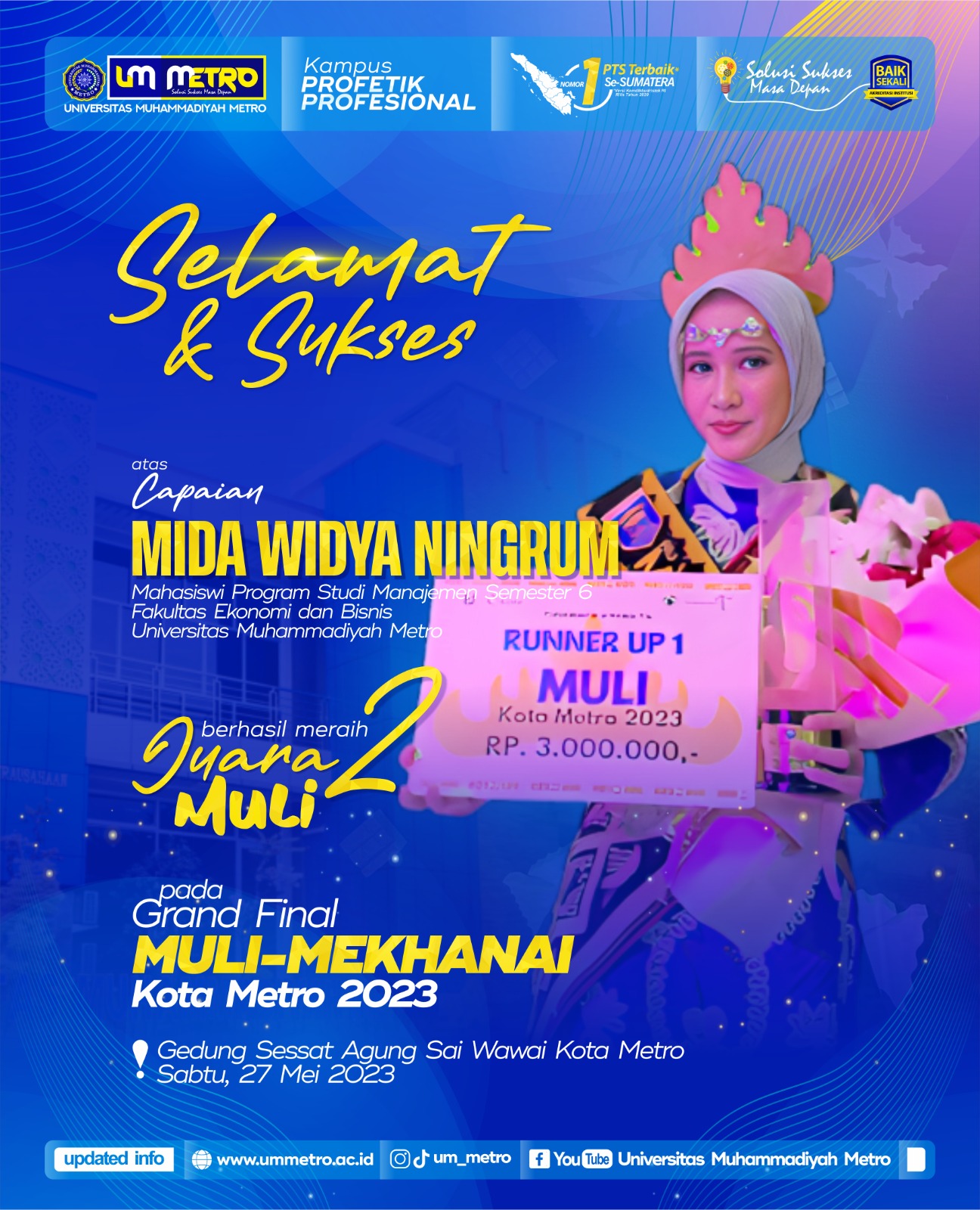Selamat dan Sukses!!!! Juara 2 dalam Grand Final Muli - Mekhanai Kota Metro 2023