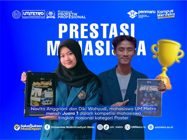 Mahasiswa FEB UM Metro Raih Juara di Kompetisi Poster Nasional Universitas Ahmad Dahlan 2025