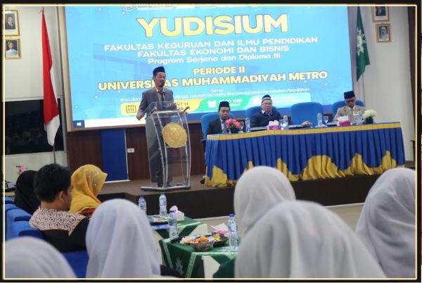 BPH UM Metro Ust. Dr. Samson Fajar Beri Pesan Profetik untuk Alumni pada Yudisium II FKIP dan FEB UM Metro