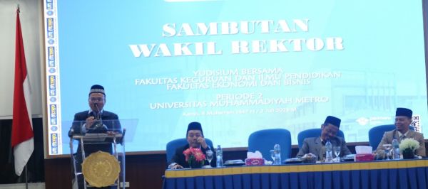 Rektor UM Metro Berpesan kepada Peserta Yudisium FEB dan FKIP: Amalkan Ilmu, Laksanakan Amanah