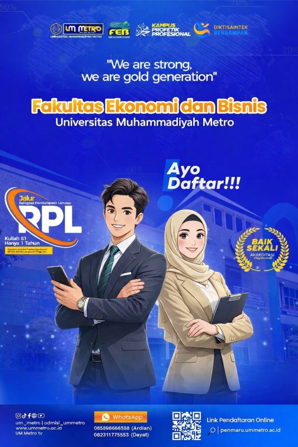 Fakultas Ekonomi dan Bisnis Universitas Muhammadiyah Metro : Fakultas Ekonom Brilliant