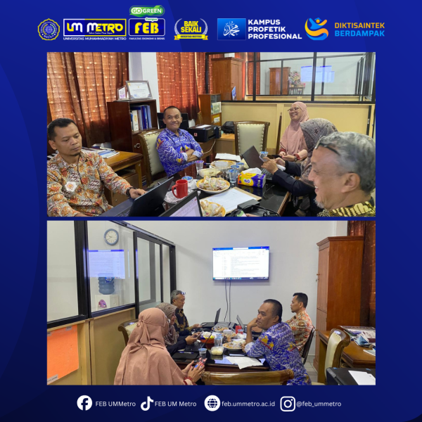 Pimpinan FEB UM Metro Gelar Rapat Rutin Bulanan, Fokus Penguatan Program dan Akreditasi