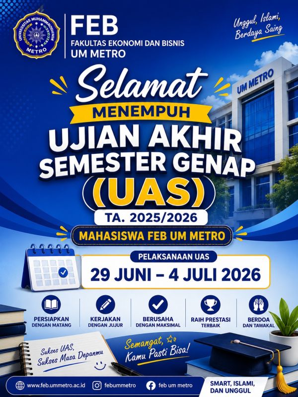FEB UM Metro Siap Gelar Ujian Akhir Semester Genap TA 2025/2026, Pastikan Pelaksanaan Berjalan Tertib