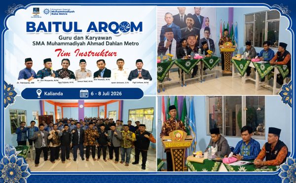Dekan FEB UM Metro Perkuat Perkaderan Amal Usaha Muhammadiyah Melalui Baitul Arqom SMA MuAD Metro