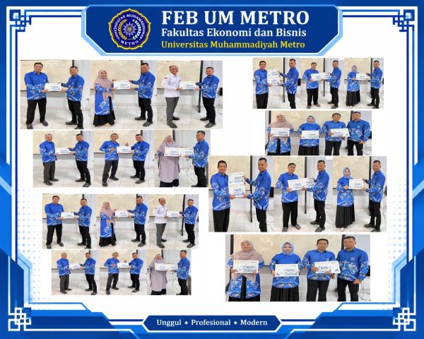FEB UM Metro Berikan Apresiasi kepada Dosen Berkinerja Terbaik Catur Dharma TA 2025/2026
