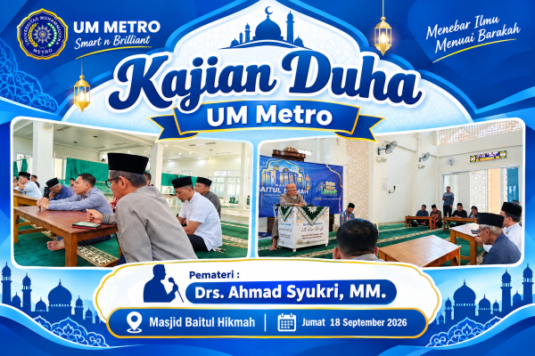 Kajian Duha Jumat Pagi UM Metro Angkat Tema "Aku Cinta Allah"