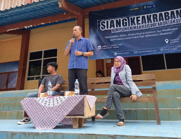 HMA FEB UM Metro Gelar Siang Keakraban Mahasiswa Baru Akuntansi 2026, Kaprodi: Tidak Hanya Laporan Keuangan yang Balance, Hidup Juga Harus Balance
